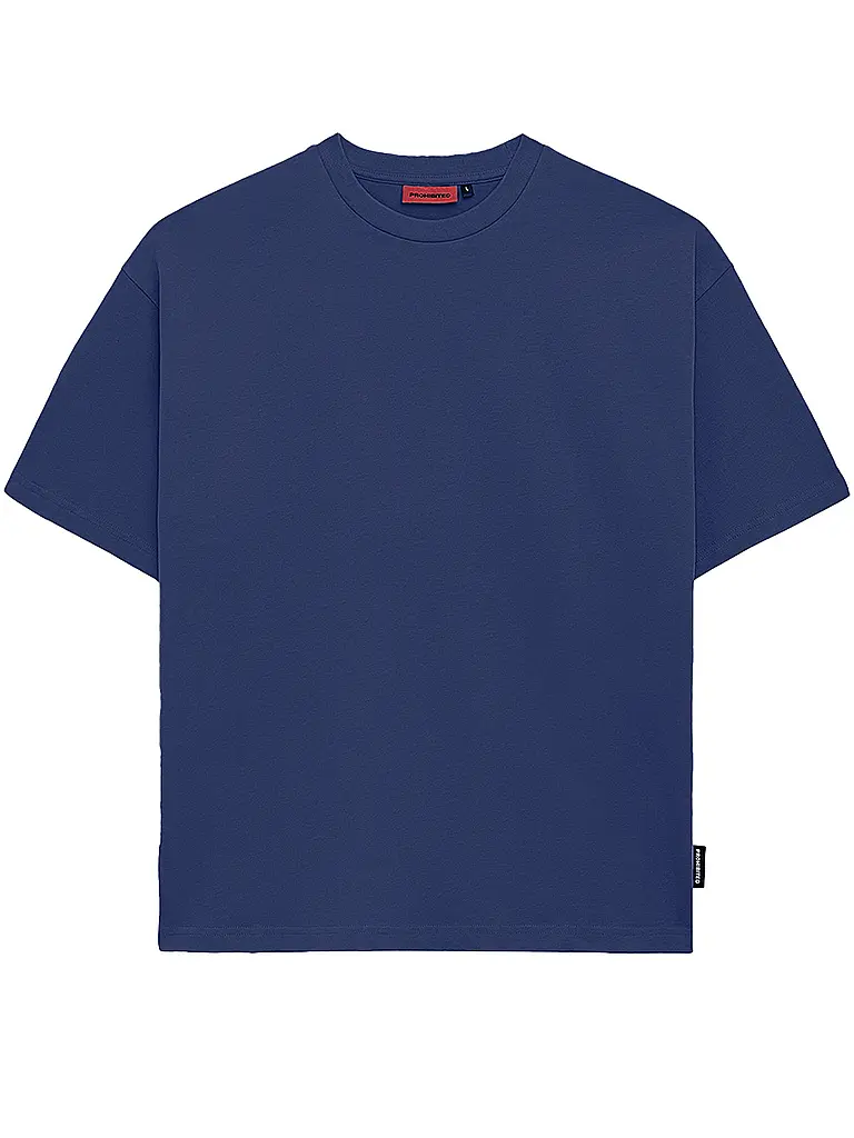 PROHIBITED | Camiseta de corte oversized | Azul oscuro