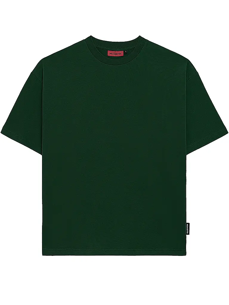 PROHIBITED | Camiseta de corte oversized | Verde oscuro