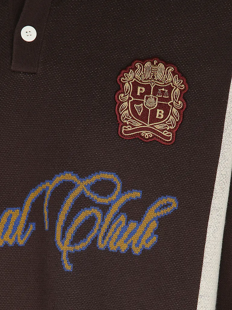 PROHIBITED | Polo-Pullover EMBLEM CONTRAST CLUBHOUSE | Marrón