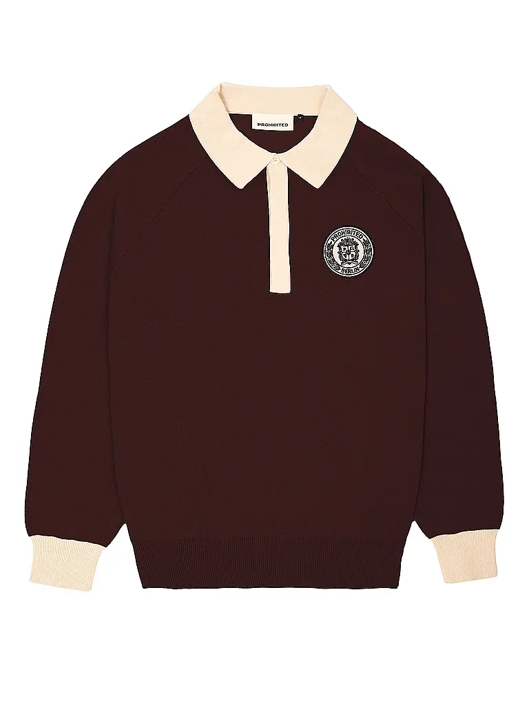 PROHIBITED | Pullover CUP | Rojo oscuro