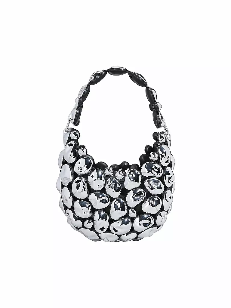 PUBLISHED BY | Bolso de cuero - Bolso bandolera STONE CLOUD Medium | Plata