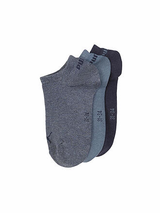 PUMA | Calcetines deportivos para niños, paquete de 3, azul denim