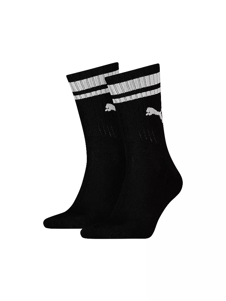PUMA | Calcetines deportivos paquete de 2 "Heritage" negro | Negro