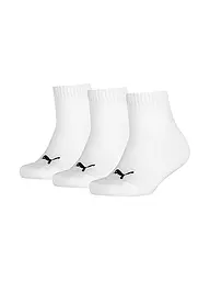 PUMA | Calcetines deportivos para niño Quarter, paquete de 3, blanco | Blanco
