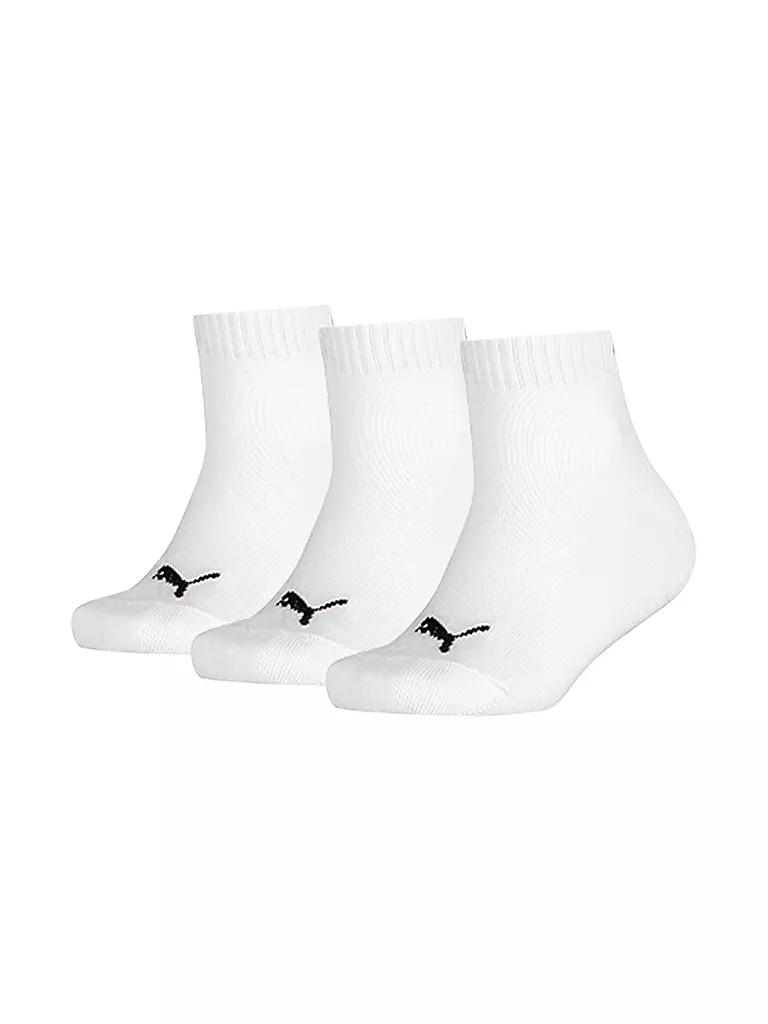 PUMA | Calcetines deportivos para niño Quarter, paquete de 3, blanco | Blanco
