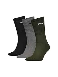 PUMA | Calcetines deportivos paquete de 3 antracita | Oliva