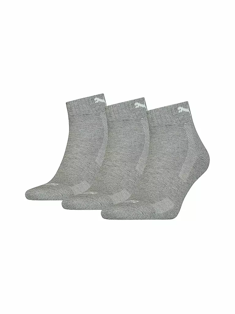 PUMA | Quarter Socks 3-er Pkg. grey melange | Gris