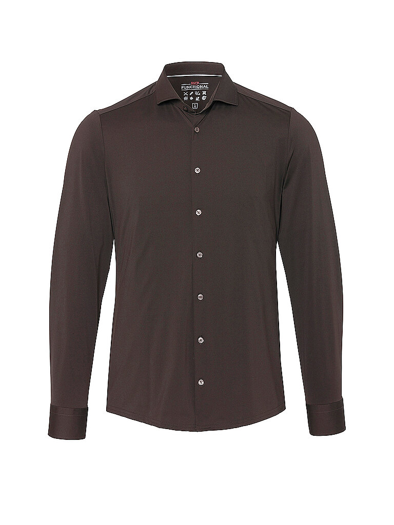 Pure Camisa Slim Fit marrón 41