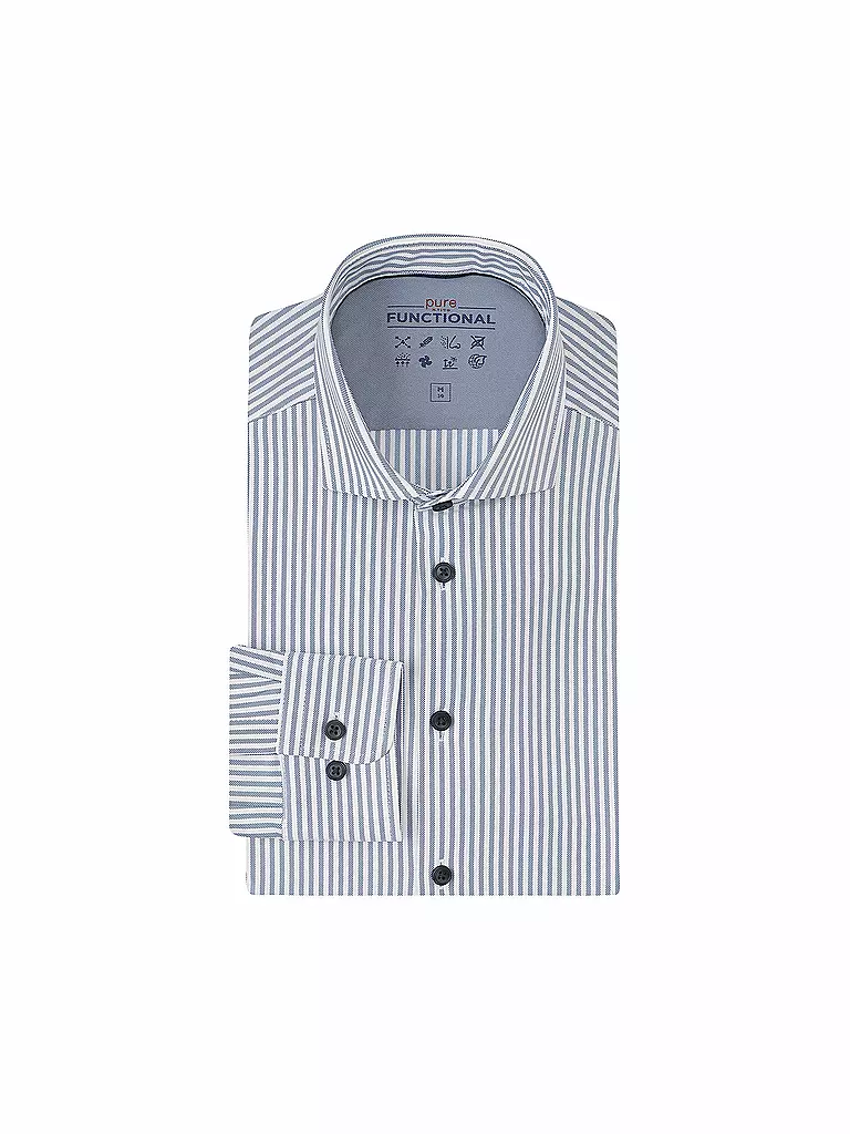 PURE | Business Hemd Slim Fit | Azul