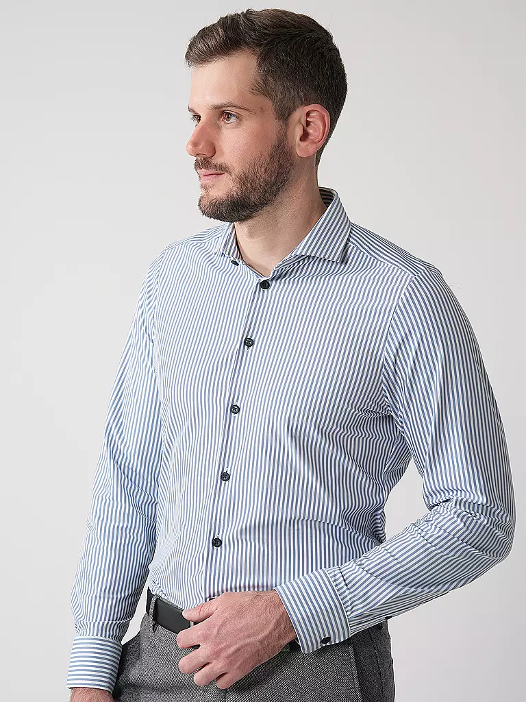 PURE | Business Hemd Slim Fit | Azul