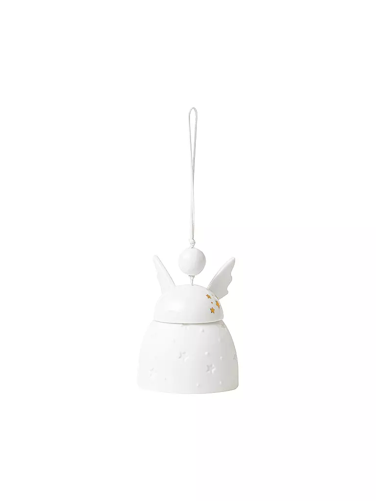 RAEDER | Ángel campana 7,5cm Estrellas | Blanco