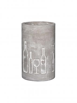 RAEDER | Enfriador de botellas de hormigón de 21 cm "Botella y vaso"