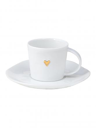 RAEDER | Taza de espresso "Corazón dorado" 5cm