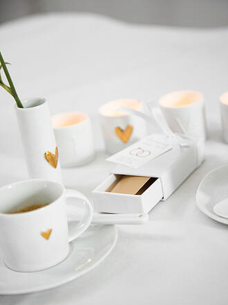 RAEDER | Taza de espresso "Corazón dorado" 5cm