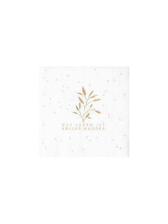 RAEDER | Servilletas de cóctel 25x25cm LA VIDA ES Blanco