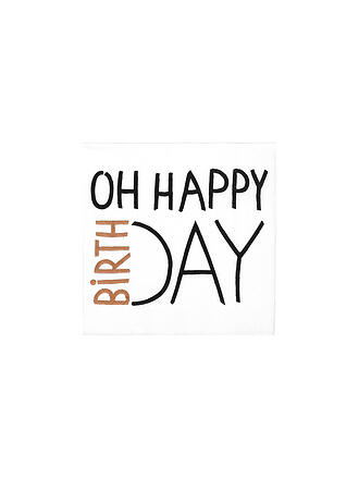 RAEDER | Servilletas de almuerzo 33x33cm OH HAPPY BIRTHDAY