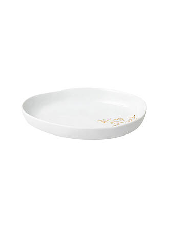 RAEDER | Schale GOLDZWEIG 19,8x14cm Blanco