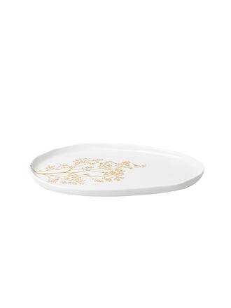 RAEDER | Schale GOLDZWEIG 28,5x20cm Blanco