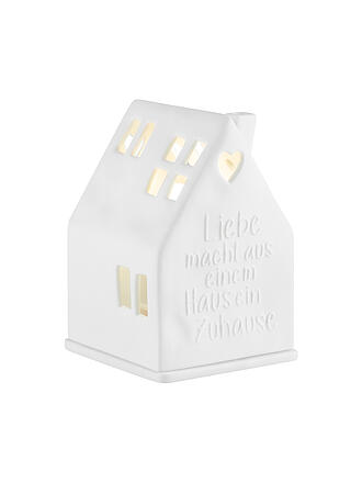 RAEDER | Lichthaus LIEBE MACHT 7x7x10,5cm Blanco