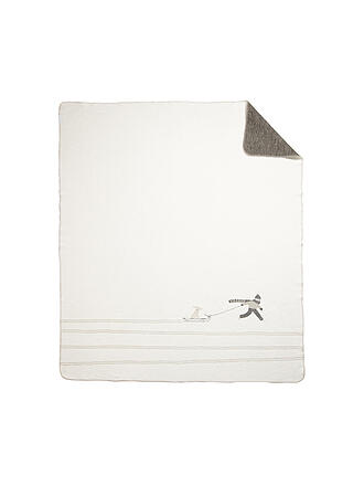 RAEDER | Manta navideña para el hogar 150x200cm Trineo de perros