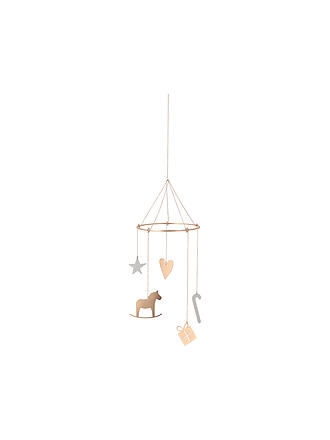 RAEDER | Mini móvil navideño 10x26cm Oro/Plata