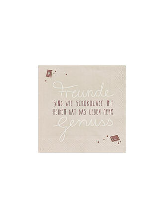 RAEDER | Servilletas AMIGOS SON COMO EL CHOCOLATE 25x25cm