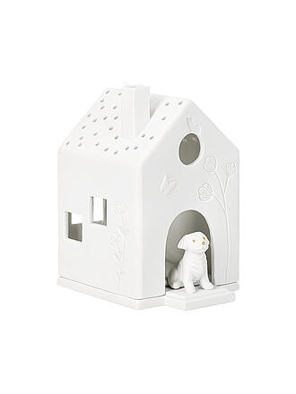 RAEDER | Casa de luz 8,7x7x11,1cm Perro Blanco