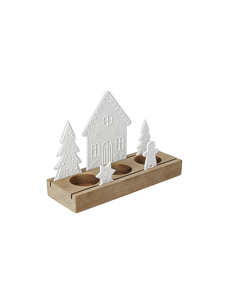 Raeder Objeto luminoso de pan de jengibre 20x7x13,7cm Blanco blanco