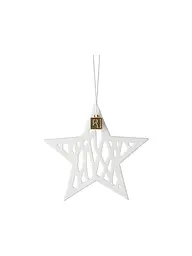 RAEDER | Adorno de estrella de Navidad 8x8cm blanco | Blanco