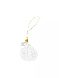 RAEDER | Adorno de porcelana 5,5x6cm WINTERZAUBER Rama de bayas | Blanco