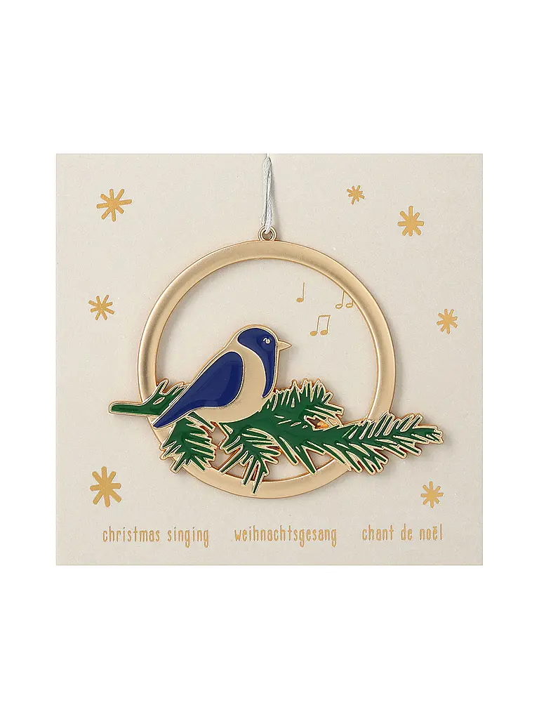 RAEDER | Adorno festivo 8,5 cm Canto navideño | Oro