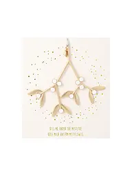 RAEDER | Adorno navideño Muérdago Bésame | Oro