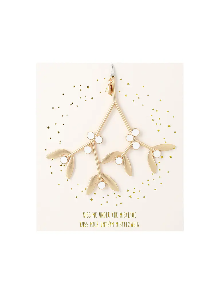 RAEDER | Adorno navideño Muérdago Bésame | Oro