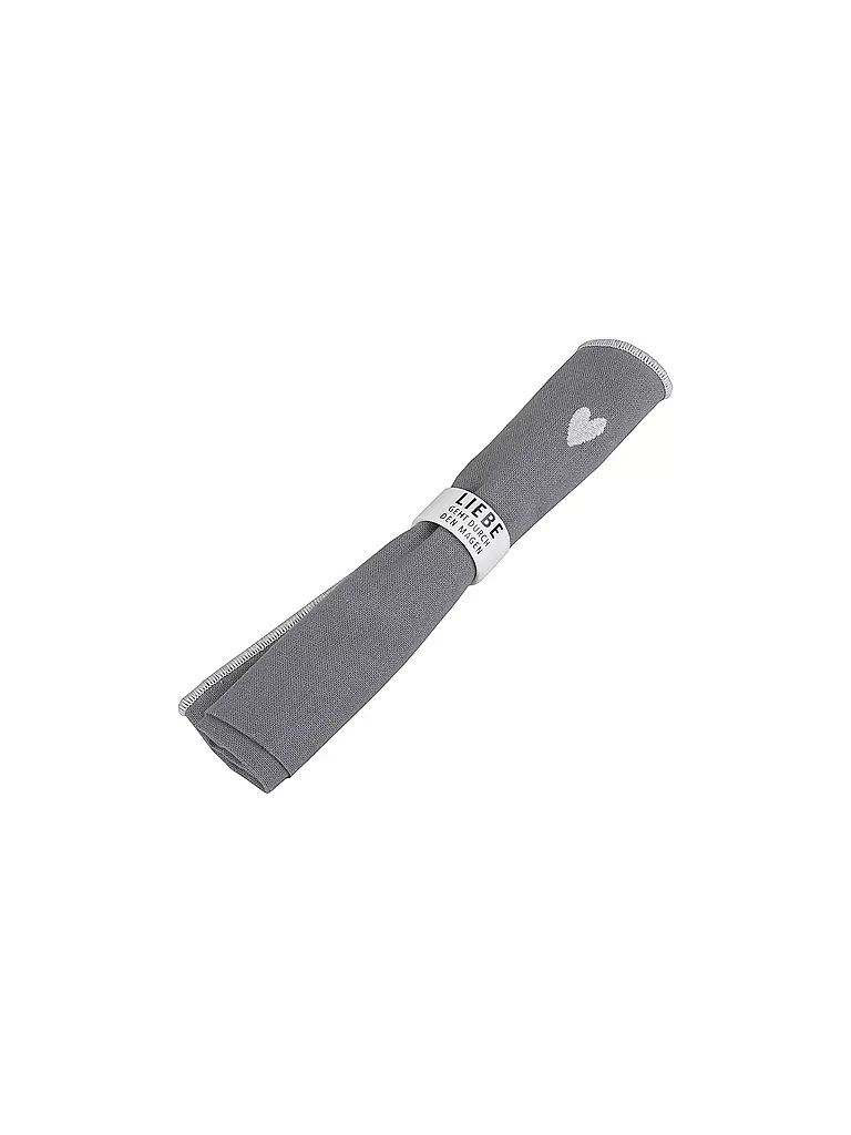 RAEDER | Anillo para servilletas, set de 2, Amor | Blanco