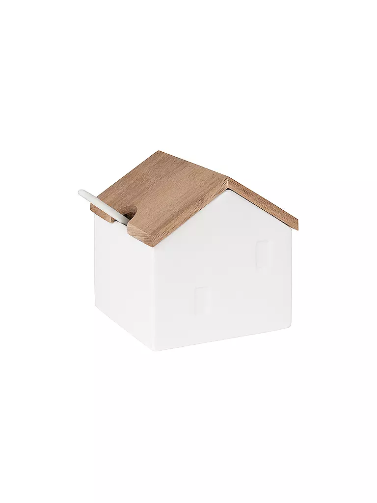 RAEDER | Azucarero / Salero 8x8x9cm HÜTTENZAUBER 2 piezas Blanco | Blanco