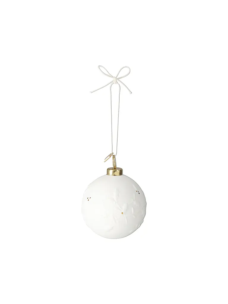 RAEDER | Bola de Navidad 6cm Rama de muérdago | Blanco