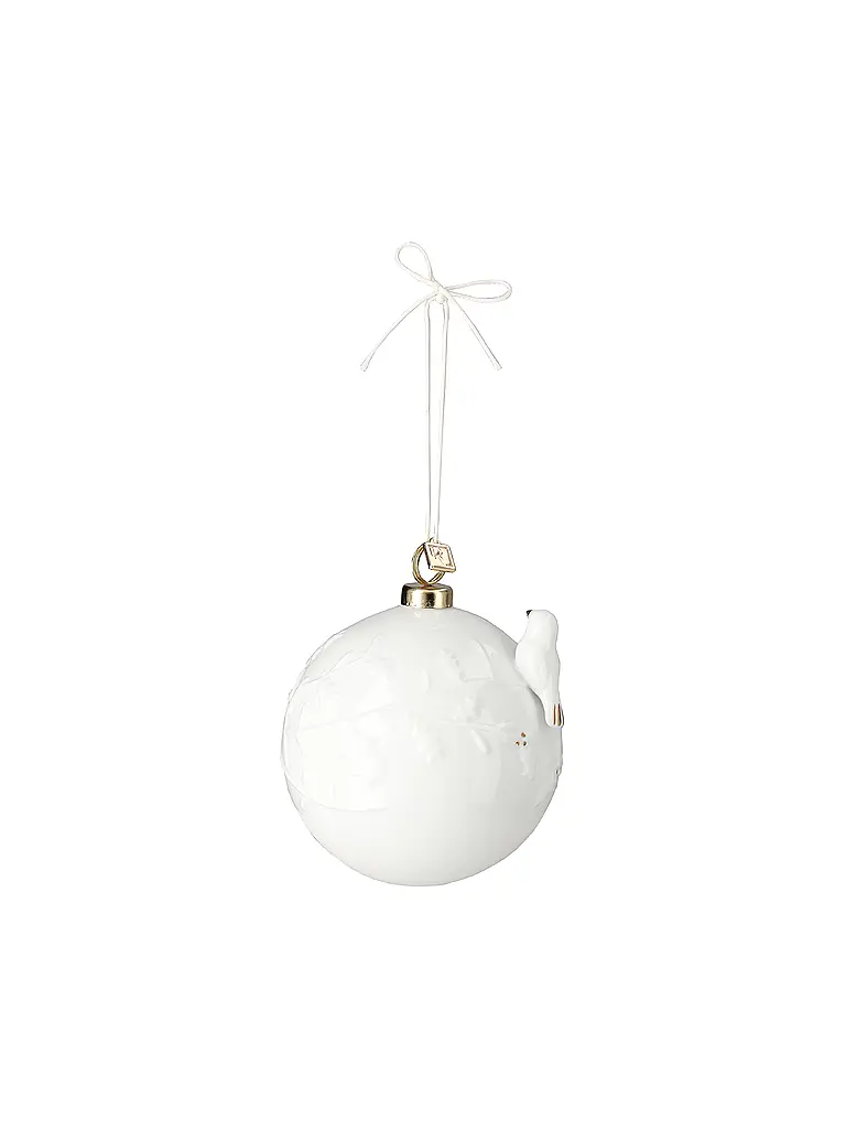 RAEDER | Bola de Navidad 8cm Pájaro | Blanco