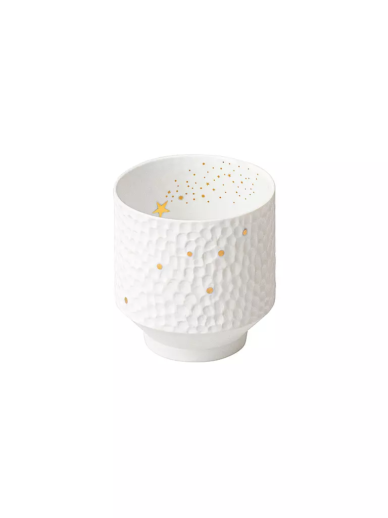 RAEDER | Candelabro 8x8,5cm STERNSCHNUPPE Estrellas fugaces | Blanco