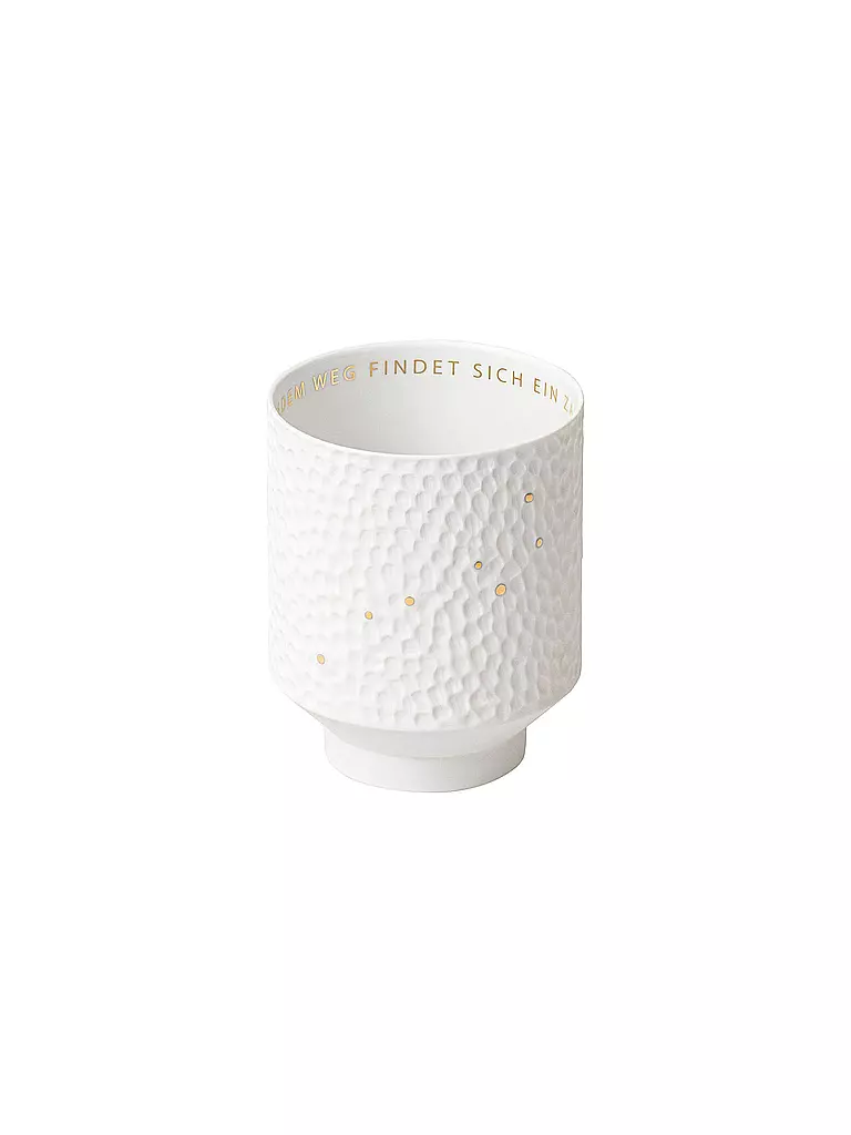 RAEDER | Candelabro navideño 9,5x12cm CONSTELACIONES En cada camino | Blanco