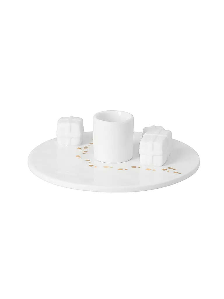 RAEDER | Candelabro navideño Taller de Papá Noel | Blanco