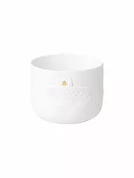 RAEDER | Candelabro para vela de té 9cm DÍA DE NIEVE Huellas | Blanco