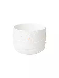 RAEDER | Candelabro para vela de té 9cm DÍA DE NIEVE Huellas | Blanco