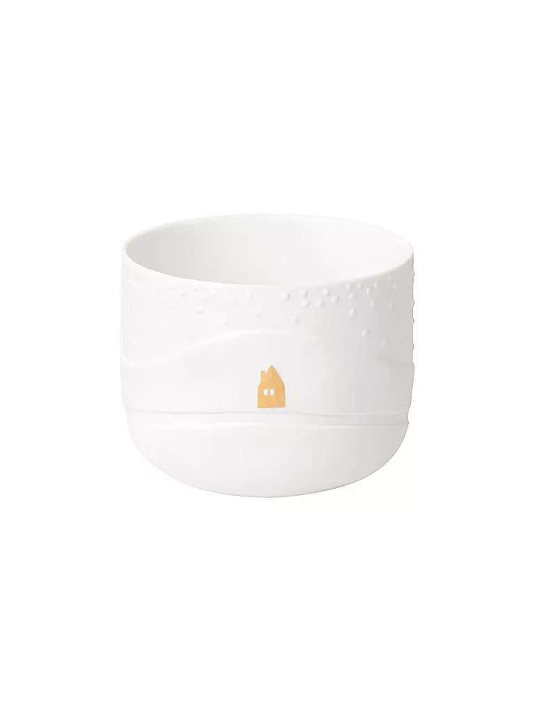 RAEDER | Candelabro para vela de té de 9 cm DÍA DE NIEVE Copo de nieve | Blanco
