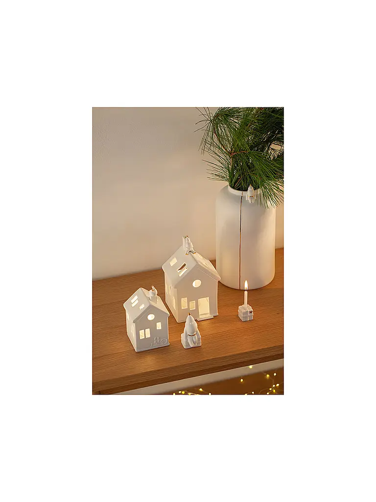 RAEDER | Casa de luz navideña Esperando a Rudolf | Blanco