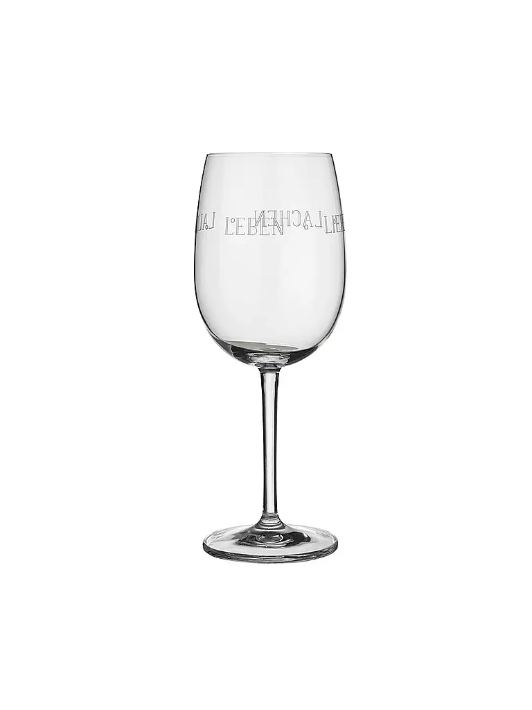RAEDER | Copa de vino 22cm "Leben Lieben Lachen Lallen" | Transparente