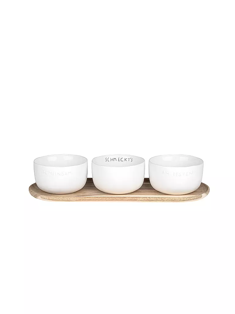 RAEDER | DINING Set de cuencos de desayuno Juntos sabe mejor | Blanco