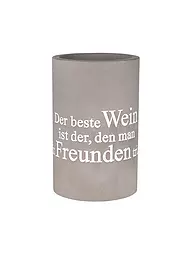 RAEDER | Enfriador de botellas de hormigón de 21 cm "La vida es demasiado corta..." | Gris