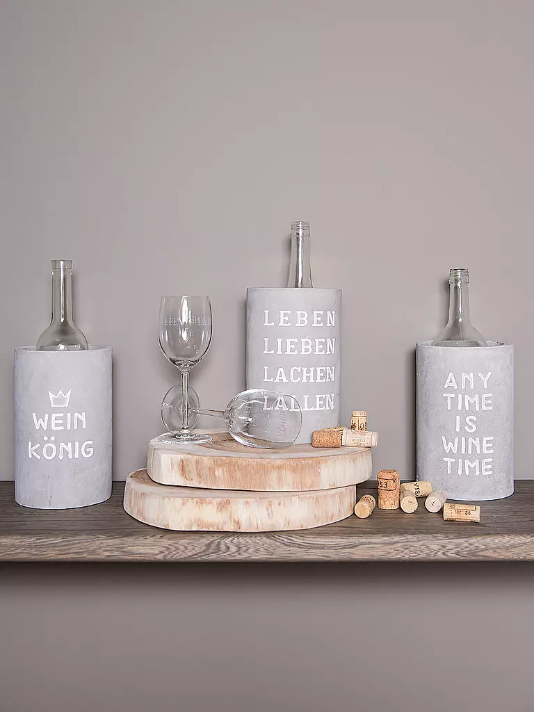 RAEDER | Enfriador de botellas de hormigón 21cm "Any Time" | grau