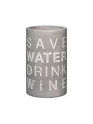 RAEDER | Enfriador de botellas de hormigón de 21 cm "La vida es demasiado corta..." | Gris