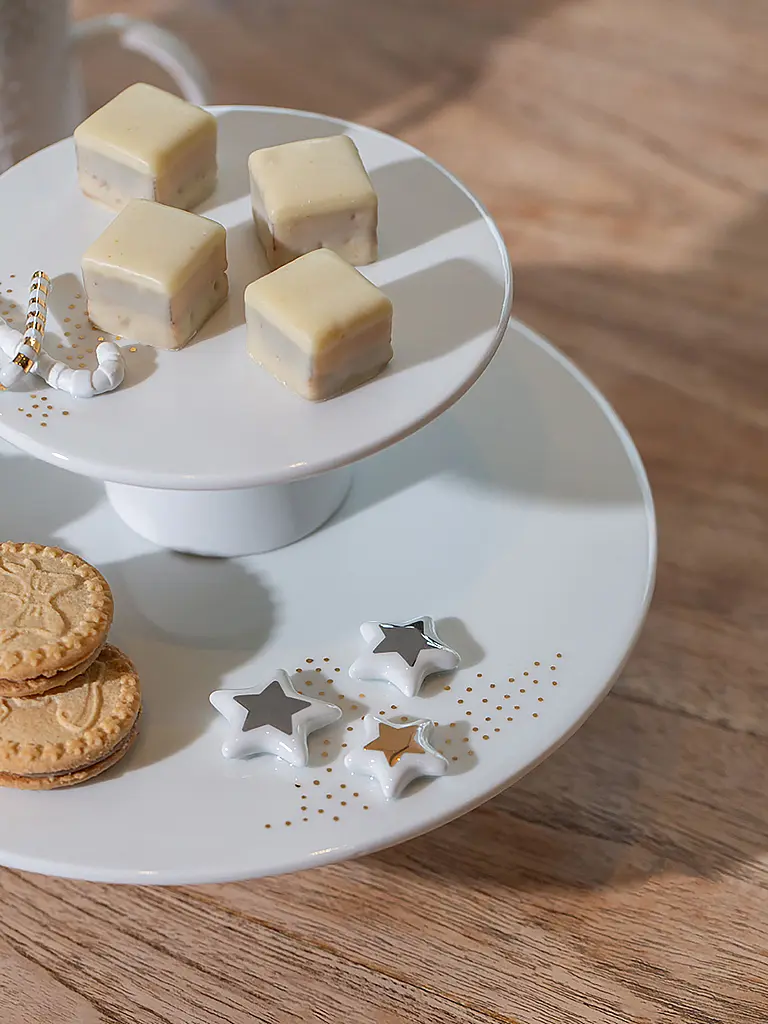 RAEDER | Etagere navideña con estrellas de canela | Blanco